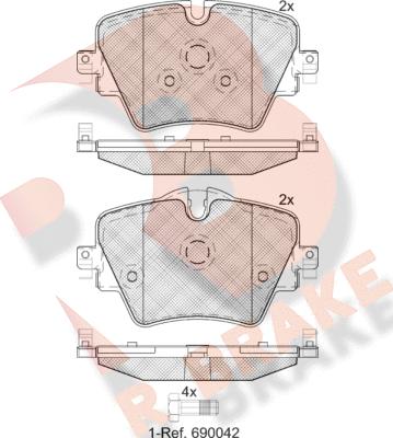 R Brake RB2216 - Komplet Pločica, disk-kočnica www.molydon.hr