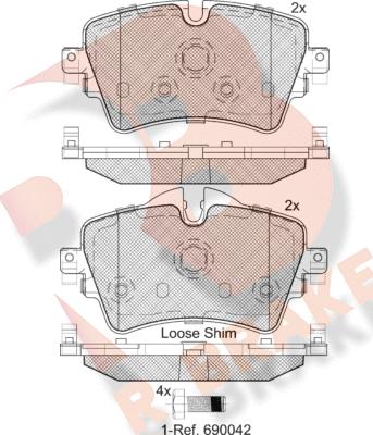 R Brake RB2211 - Komplet Pločica, disk-kočnica www.molydon.hr