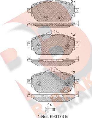 R Brake RB2212 - Komplet Pločica, disk-kočnica www.molydon.hr