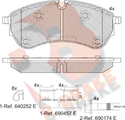 R Brake RB2284 - Komplet Pločica, disk-kočnica www.molydon.hr