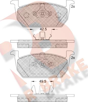 R Brake RB2285 - Komplet Pločica, disk-kočnica www.molydon.hr