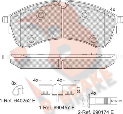 R Brake RB2283 - Komplet Pločica, disk-kočnica www.molydon.hr