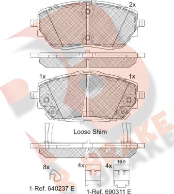 R Brake RB2287 - Komplet Pločica, disk-kočnica www.molydon.hr