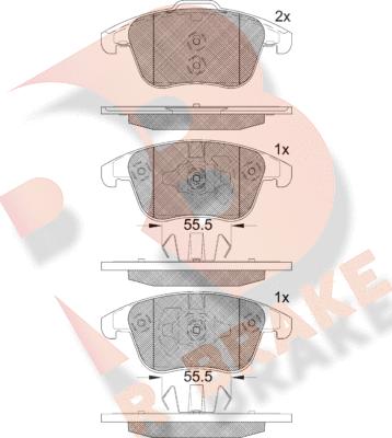 R Brake RB2231-203 - Komplet Pločica, disk-kočnica www.molydon.hr