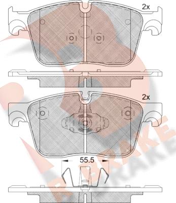 R Brake RB2238 - Komplet Pločica, disk-kočnica www.molydon.hr