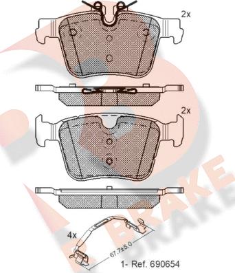 R Brake RB2232-203 - Komplet Pločica, disk-kočnica www.molydon.hr