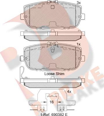 R Brake RB2229 - Komplet Pločica, disk-kočnica www.molydon.hr