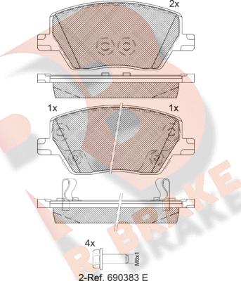 R Brake RB2275-207 - Komplet Pločica, disk-kočnica www.molydon.hr