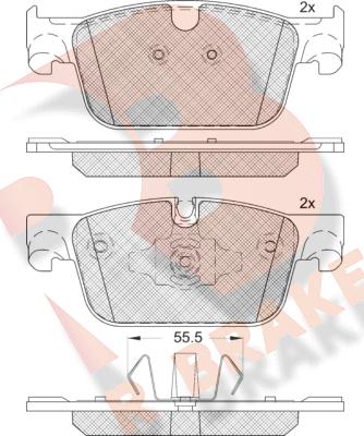 R Brake RB2276 - Komplet Pločica, disk-kočnica www.molydon.hr