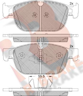 R Brake RB2272 - Komplet Pločica, disk-kočnica www.molydon.hr