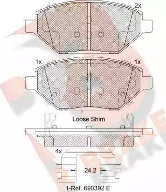 R Brake RR2261 - Komplet Pločica, disk-kočnica www.molydon.hr