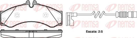 Remsa 0614.12 - Komplet Pločica, disk-kočnica www.molydon.hr