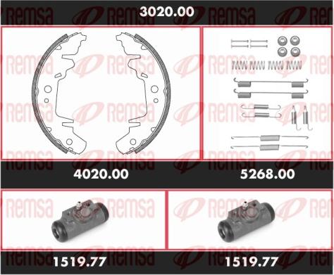 Remsa 3020.00 - Komplet kočnica, bubanj kočnice www.molydon.hr