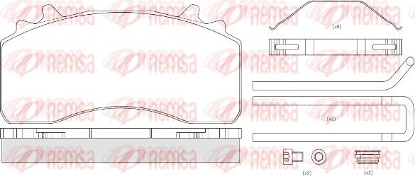 Remsa JCA 1526.80 - Komplet Pločica, disk-kočnica www.molydon.hr