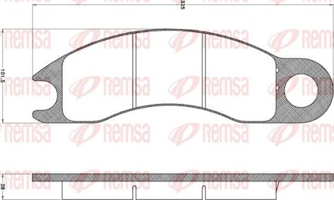 Remsa JCA 1020 - Komplet Pločica, disk-kočnica www.molydon.hr