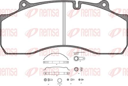 Remsa JCA 1073.80 - Komplet Pločica, disk-kočnica www.molydon.hr