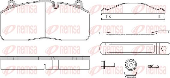 Remsa JCA 1316.80 - Komplet Pločica, disk-kočnica www.molydon.hr