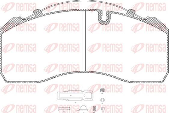 Remsa JCA 814.80 - Komplet Pločica, disk-kočnica www.molydon.hr