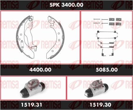 Remsa SPK 3400.00 - Komplet kočnica, bubanj kočnice www.molydon.hr