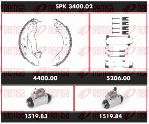 Remsa SPK 3400.02 - Komplet kočnica, bubanj kočnice www.molydon.hr