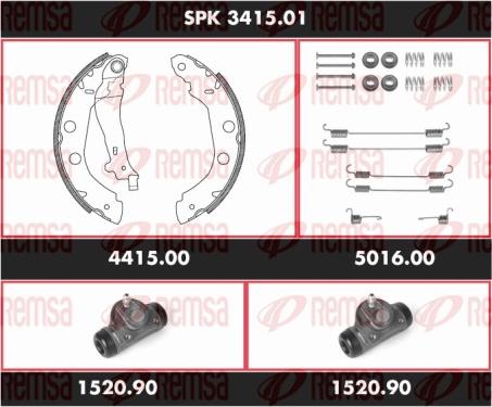 Remsa SPK 3415.01 - Komplet kočnica, bubanj kočnice www.molydon.hr