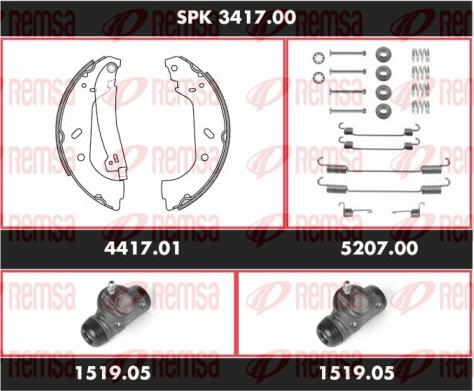 Remsa SPK 3417.00 - Komplet kočnica, bubanj kočnice www.molydon.hr