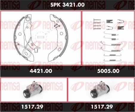 Remsa SPK 3421.00 - Komplet kočnica, bubanj kočnice www.molydon.hr