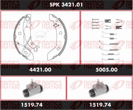 Remsa SPK 3421.01 - Komplet kočnica, bubanj kočnice www.molydon.hr