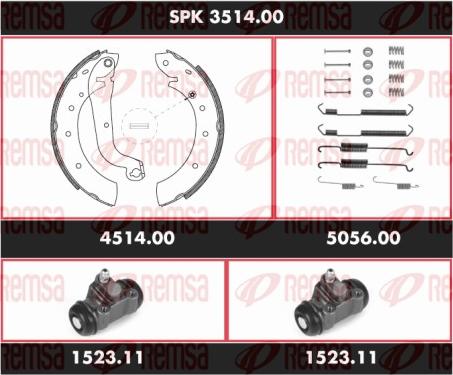 Remsa SPK 3514.00 - Komplet kočnica, bubanj kočnice www.molydon.hr