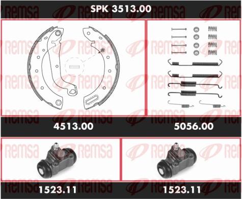 Remsa SPK 3513.00 - Komplet kočnica, bubanj kočnice www.molydon.hr