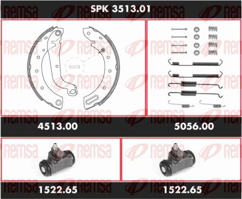 Remsa SPK 3513.01 - Komplet kočnica, bubanj kočnice www.molydon.hr