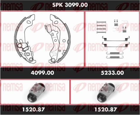 Remsa SPK 3099.00 - Komplet kočnica, bubanj kočnice www.molydon.hr