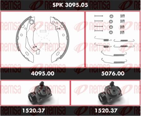 Remsa SPK 3095.05 - Komplet kočnica, bubanj kočnice www.molydon.hr