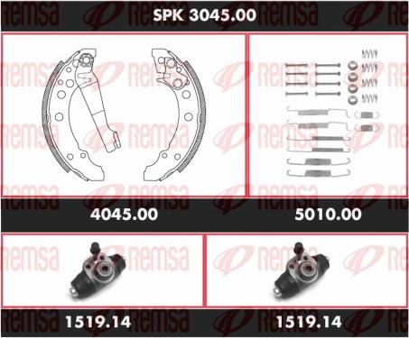 Remsa SPK 3045.00 - Komplet kočnica, bubanj kočnice www.molydon.hr