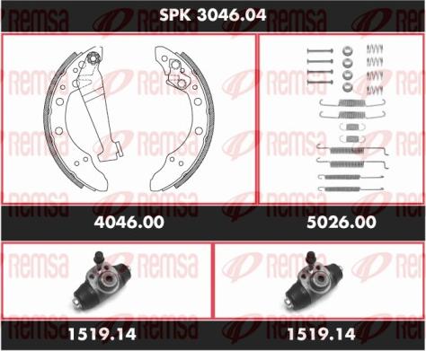 Remsa SPK 3046.04 - Komplet kočnica, bubanj kočnice www.molydon.hr