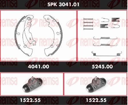 Remsa SPK 3041.01 - Komplet kočnica, bubanj kočnice www.molydon.hr