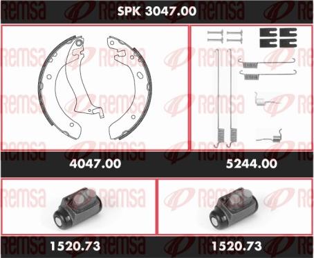 Remsa SPK 3047.00 - Komplet kočnica, bubanj kočnice www.molydon.hr