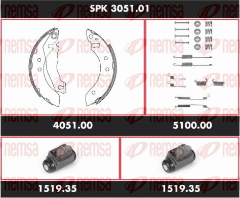 Remsa SPK 3051.01 - Komplet kočnica, bubanj kočnice www.molydon.hr