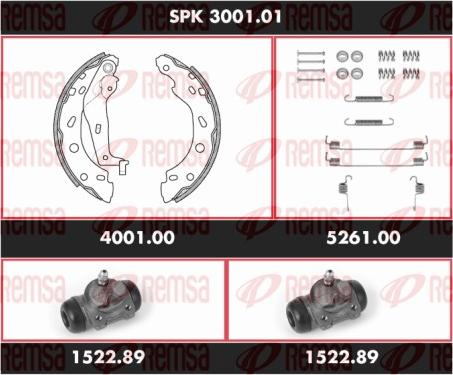 Remsa SPK 3001.01 - Komplet kočnica, bubanj kočnice www.molydon.hr