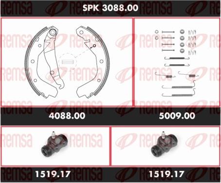 Remsa SPK 3088.00 - Komplet kočnica, bubanj kočnice www.molydon.hr