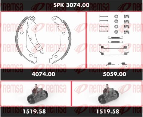 Remsa SPK 3074.00 - Komplet kočnica, bubanj kočnice www.molydon.hr