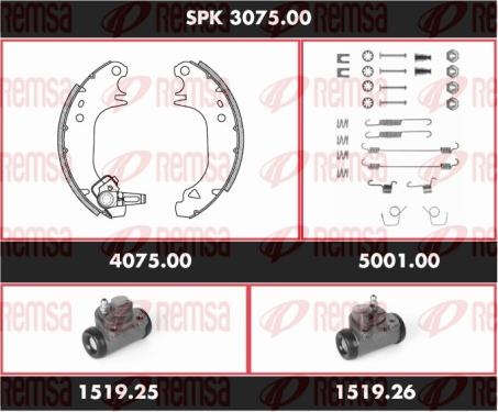 Remsa SPK 3075.00 - Komplet kočnica, bubanj kočnice www.molydon.hr