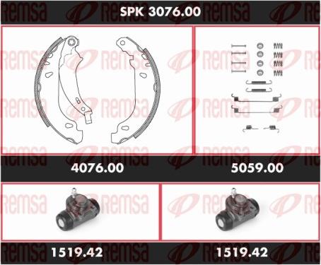 Remsa SPK 3076.00 - Komplet kočnica, bubanj kočnice www.molydon.hr