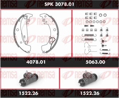 Remsa SPK 3078.01 - Komplet kočnica, bubanj kočnice www.molydon.hr