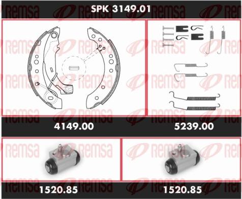 Remsa SPK 3149.01 - Komplet kočnica, bubanj kočnice www.molydon.hr