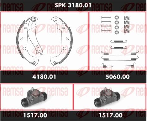 Remsa SPK 3180.01 - Komplet kočnica, bubanj kočnice www.molydon.hr