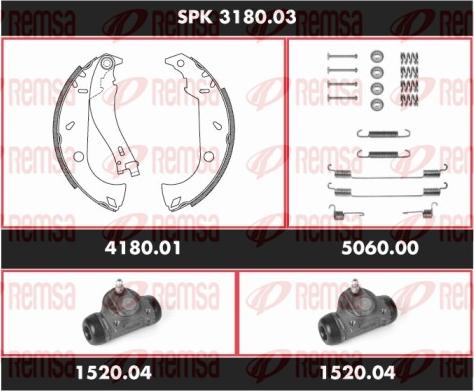 Remsa SPK 3180.03 - Komplet kočnica, bubanj kočnice www.molydon.hr