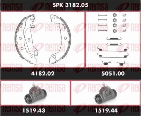 Remsa SPK 3182.05 - Komplet kočnica, bubanj kočnice www.molydon.hr