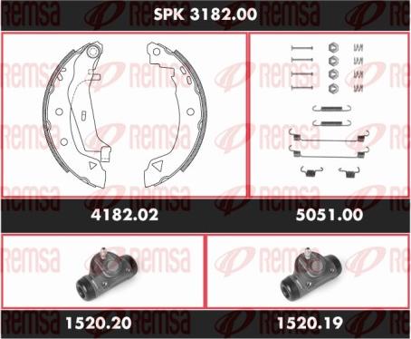 Remsa SPK 3182.00 - Komplet kočnica, bubanj kočnice www.molydon.hr