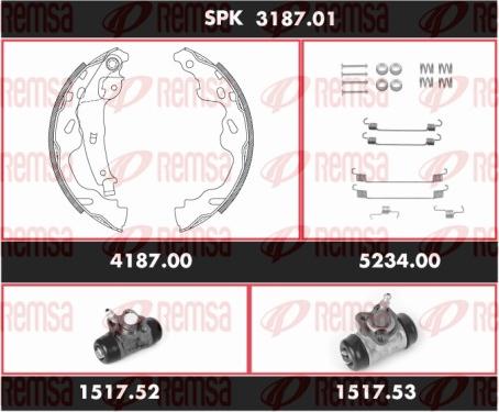 Remsa SPK 3187.01 - Komplet kočnica, bubanj kočnice www.molydon.hr